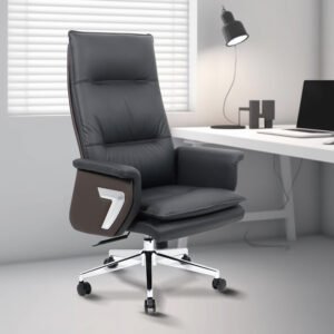 GA18 - Luxury Black PU Leather Office Chair