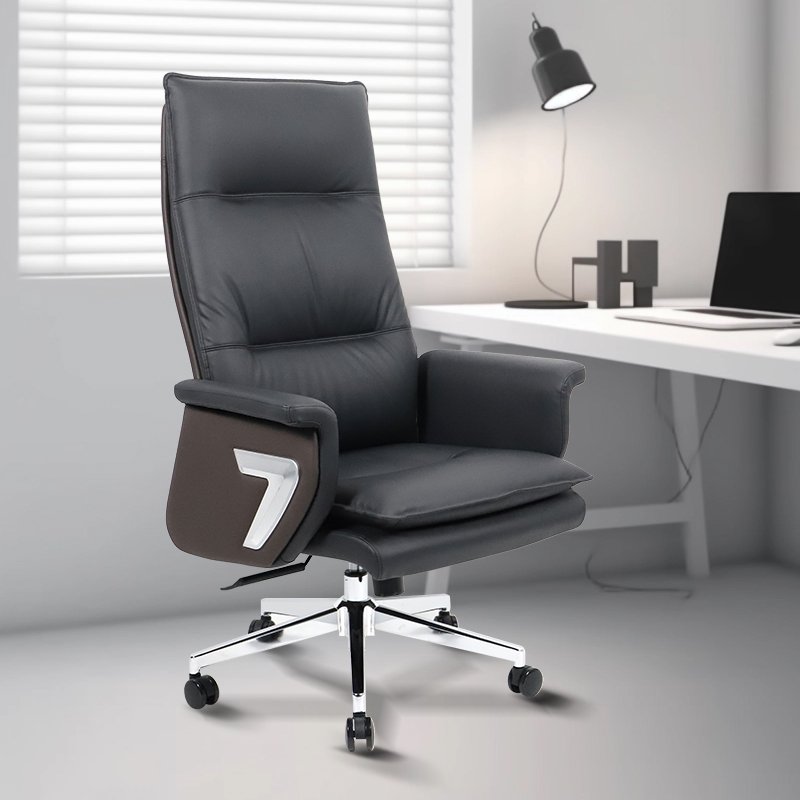 GA18 - Luxury Black PU Leather Office Chair