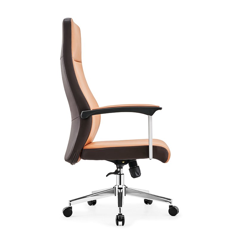 GA61 - Orange Leather Office Chair - Image 4