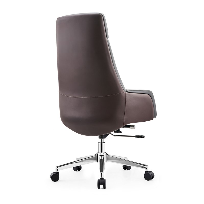 GA69 - Grey PU Leather Boss Office Chair - Image 5