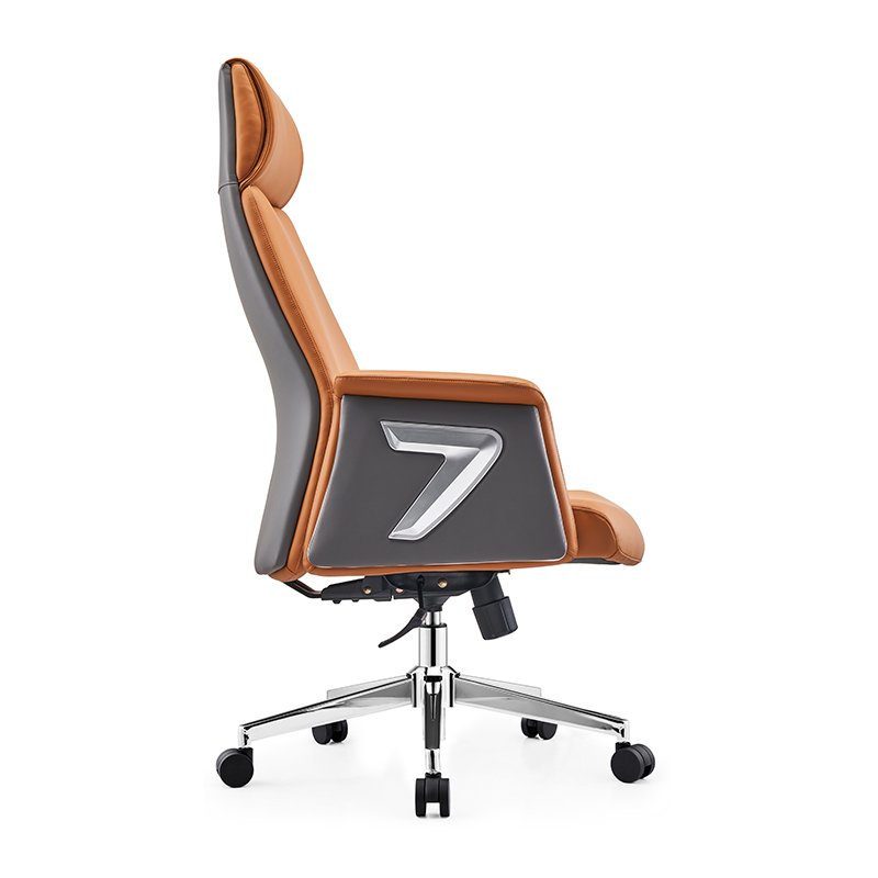 GA86 - Orange PU Leather Executive Office Chair For Boss CEO - Image 5