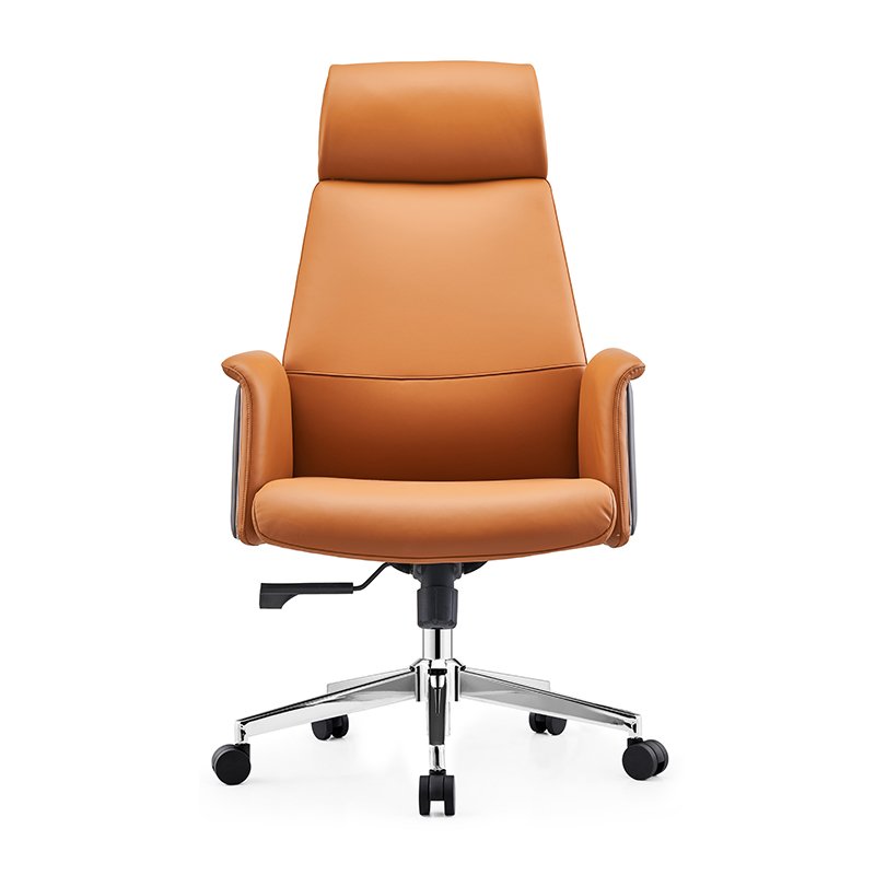 GA86 - Orange PU Leather Executive Office Chair For Boss CEO - Image 3