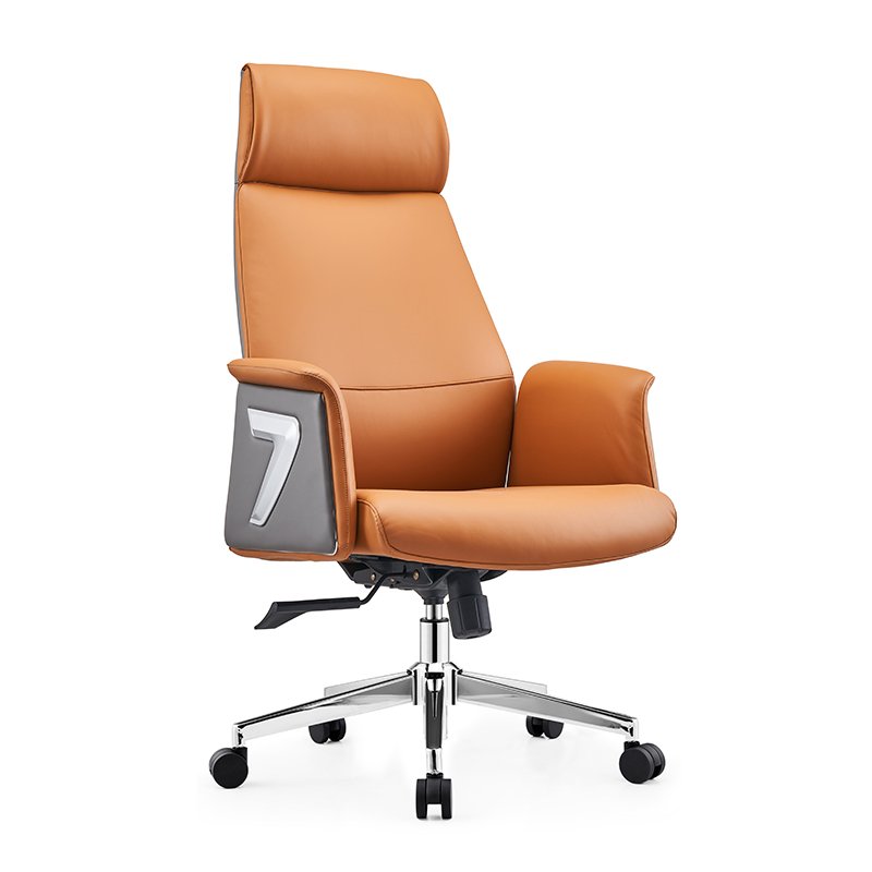 GA86 - Orange PU Leather Executive Office Chair For Boss CEO - Image 2